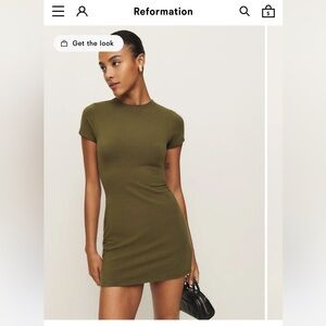 Reformation Nadia Knit Dress Green - Size S
